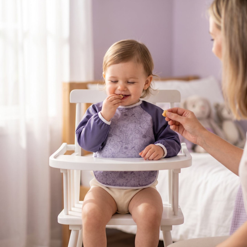 XKKO long-sleeve bib - Safari Lavender Aura