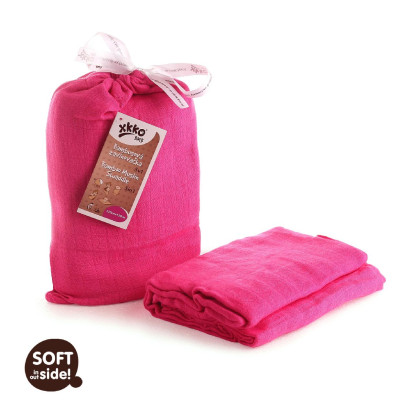 Bamboo swaddle XKKO BMB 120x120 - Magenta