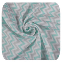 Bamboo swaddle XKKO BMB 120x120 - Mint Chevron 5x1ps (Wholesale packaging)
