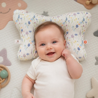 XKKO BMB Bamboo Muslin Pillow - Blue Wildflowers