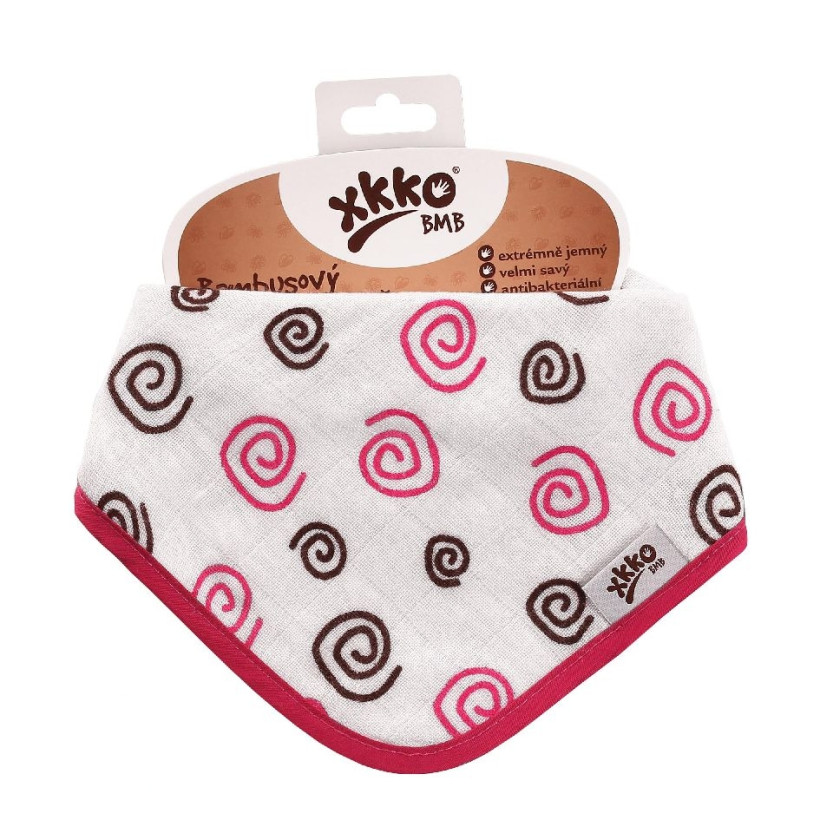 Bamboo bandana XKKO BMB - Magenta Spirals 3x1ps Wholesale packing