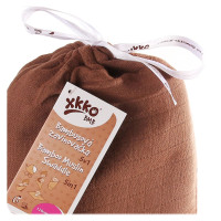 Bamboo swaddle XKKO BMB 120x120 - Milk Choco