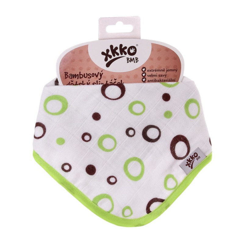 Bamboo bandana XKKO BMB - Lime Bubbles 3x1ps Wholesale packing