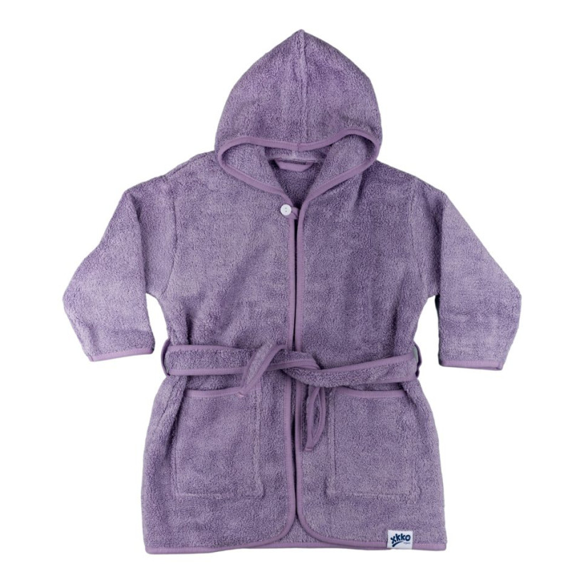 Organic Cotton Terry Bathrobe XKKO Organic - Lavender Aura