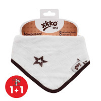 Bamboo bandana XKKO BMB - Natural Brown Stars