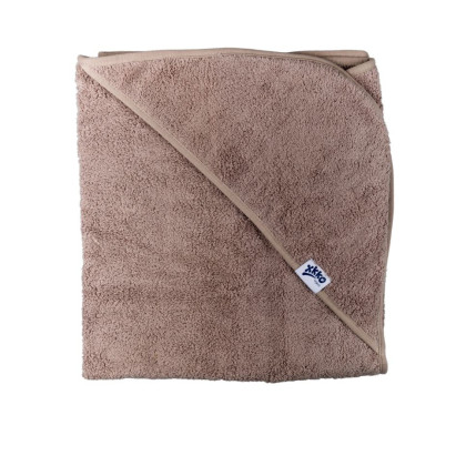Hooded terry bath towel XKKO Organic 90x90 - Atmosphere