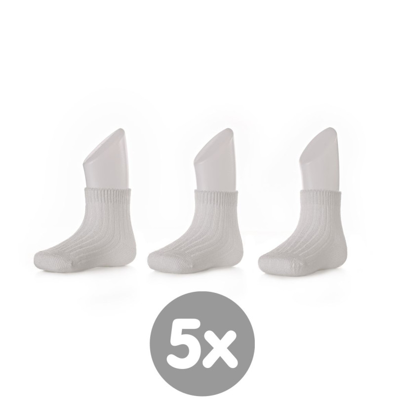 Bamboo Socks XKKO BMB - White 5x box (Wholesale package)