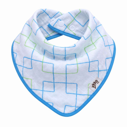 Bamboo bandana XKKO BMB - Cyan Squares