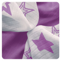 Bamboo muslins XKKO BMB 30x30 - Lilac Stars MIX 9pcs