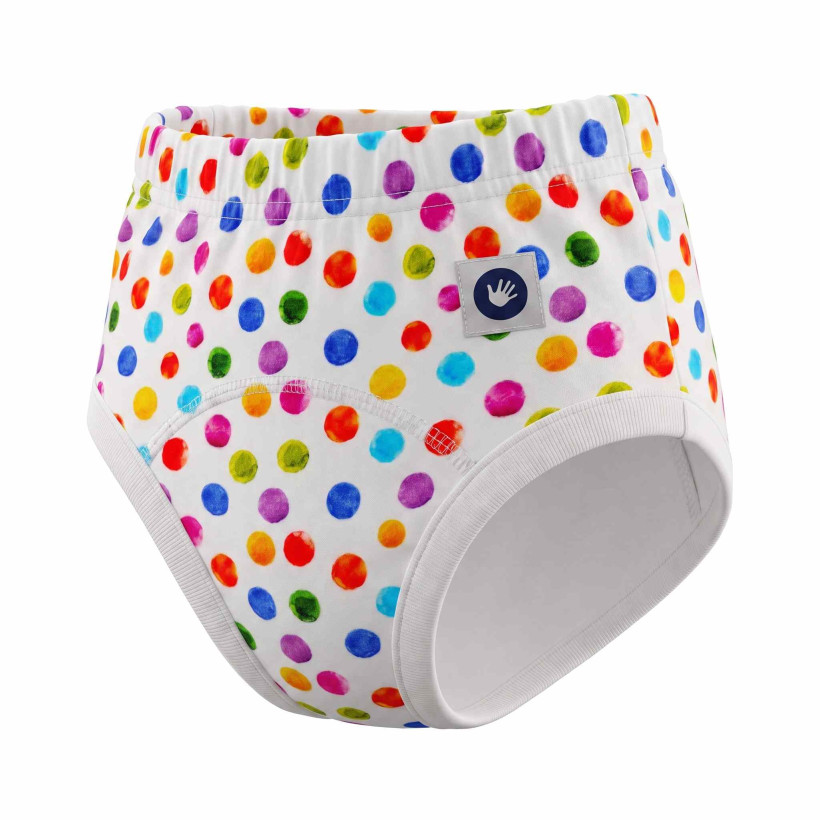 Organic Cotton Training pants XKKO Organic - Watercolor Polka Dots