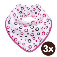 Bamboo bandana XKKO BMB - Magenta Bubbles 3x1ps Wholesale packing