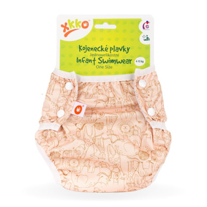 Infant swim nappy XKKO OneSize - Safari Honey Mustard