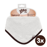 Bamboo bandana XKKO BMB - Natural 3x1ps Wholesale packing