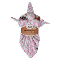 Bamboo cuddly toy XKKO BMB - Baby Pink Chevron 5x1ps (Wholesale packaging)