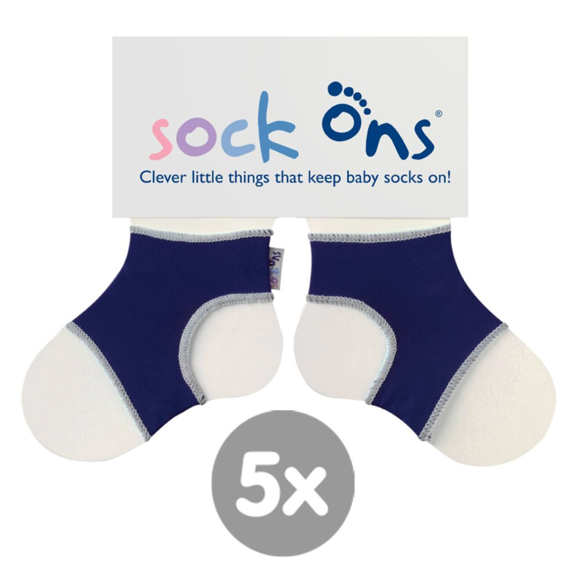 Sock Ons Navy 5x1 pair (Wholesale pack.)