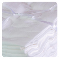 Hight Density Cotton Muslins XKKO LUX 80x80 - White 20x10ps (Wholesale pack.)