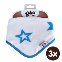 Bamboo bandana XKKO BMB - Cyan Stars 3x1ps Wholesale packing