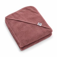 Hooded terry bath towel XKKO Organic 90x90 - Mesa Rose