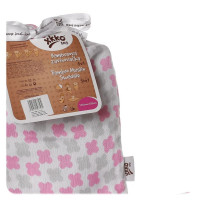 Bamboo swaddle XKKO BMB 120x120 - Baby Pink Cross 5x1ps (Wholesale packaging)
