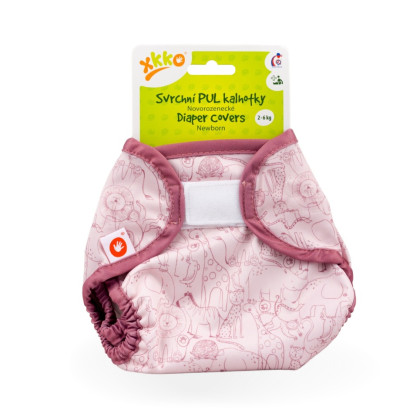 XKKO Diaper Cover Newborn - Safari Mesa Rose