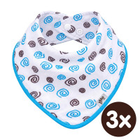 Bamboo bandana XKKO BMB - Cyan Spirals 3x1ps Wholesale packing