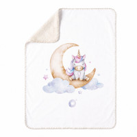 Spanish baby blanket XKKO LUX 75x100 - Moon Unicorn