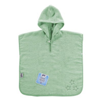 Organic cotton terry Poncho XKKO Organic - Mint Stars 5x1ps (Wholesale pack.)