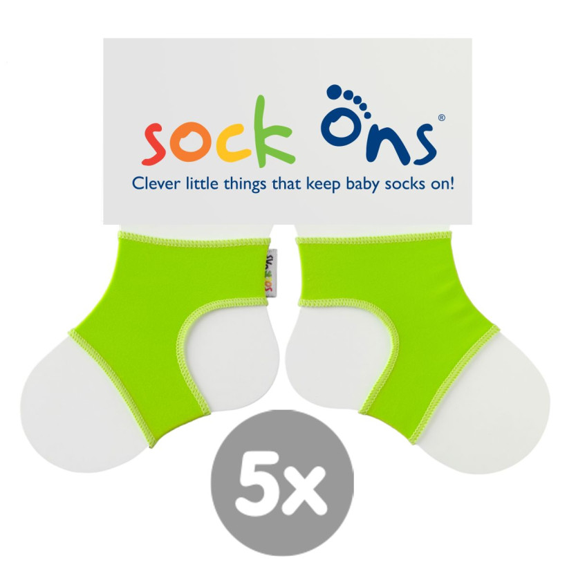Sock Ons Lime 5x1 pair (Wholesale pack.)