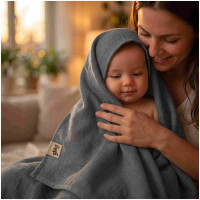 Bamboo muslin towel XKKO BMB 90x100 - Silver