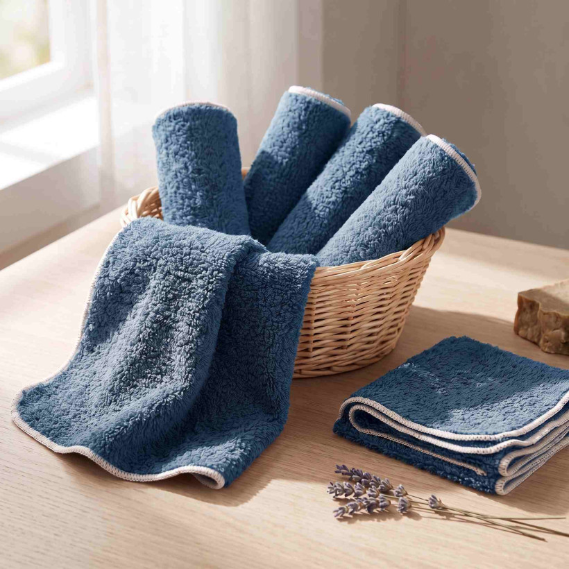 Organic cotton terry wipes XKKO Organic 21x21 - Mountain Spring