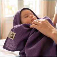 Bamboo muslin towel XKKO BMB 90x100 - Lavender Aura