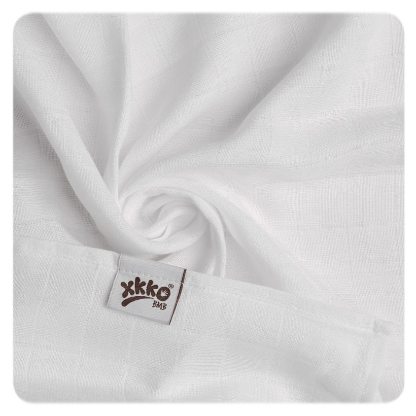 Bamboo muslin towel XKKO BMB 90x100 - White