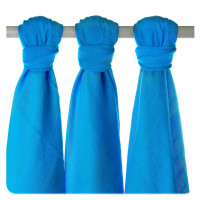 Bamboo muslins XKKO BMB 70x70 - Cyan 3pcs