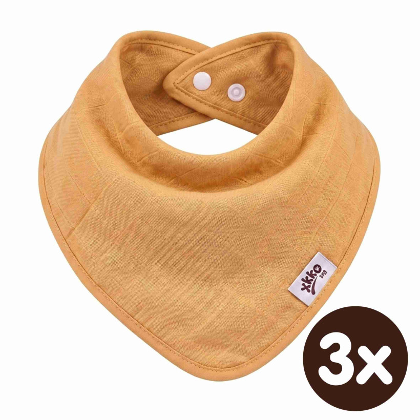 Bamboo bandana XKKO BMB - Orange 3x1ps Wholesale packing