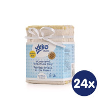 Prefolded Diapers XKKO Organic (4/6/4) - BirdEye Newborn Natural 24x6ps (Wholesale pack)