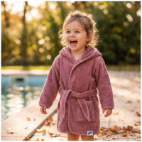 Organic Cotton Terry Bathrobe XKKO Organic - Mesa Rose