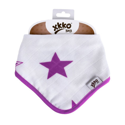 Bamboo bandana XKKO BMB - Lilac Stars