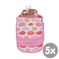 Bamboo Burp Cloth XKKO BMB - Heaven For Girls MIX 5x3ps (Wholesale packaging)