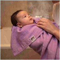 Bamboo muslin towel XKKO BMB 90x100 - Violet
