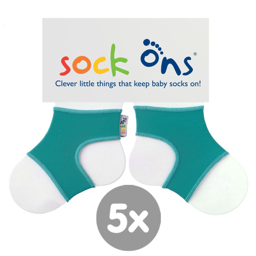 Sock Ons Turquoise 5x1 pair (Wholesale pack.)