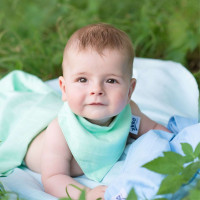 Organic Cotton Muslin Bandana XKKO Organic - Green
