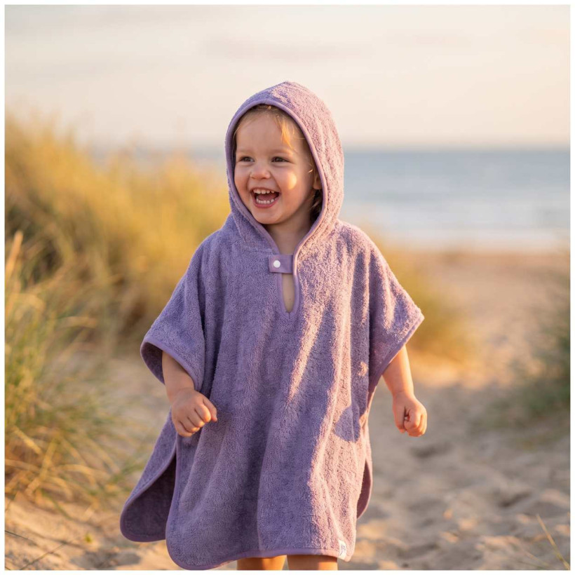 Organic cotton terry Poncho XKKO Organic - Lavender Aura