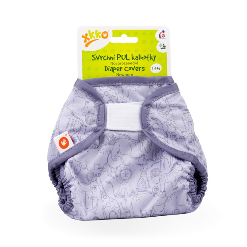 XKKO Diaper Cover Newborn - Safari Lavender Aura