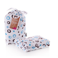 Bamboo swaddle XKKO BMB 120x120 - Cyan Bubbles 5x1ps (Wholesale packaging)