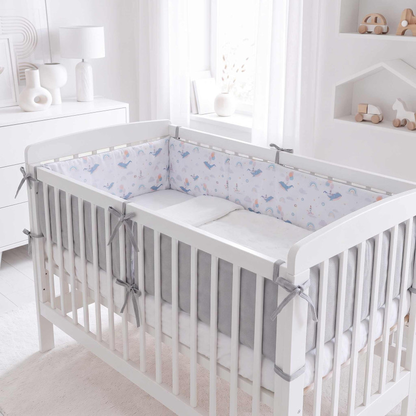 Crib Liner 360cm XKKO LUX - Sky Whale