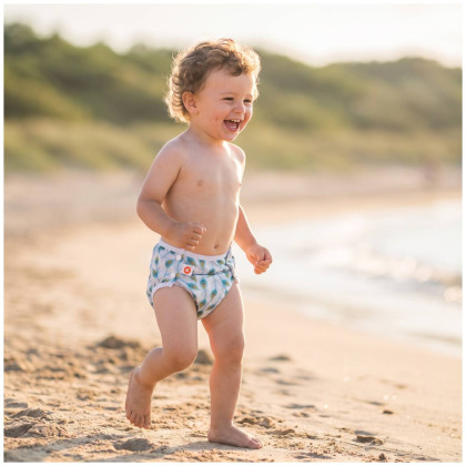 Infant swim nappy XKKO OneSize - Peacock Feathers