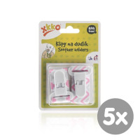 Soother Clips XKKO - Scandinavian Baby Pink MIX 5x2ps (Wholesale pack.)