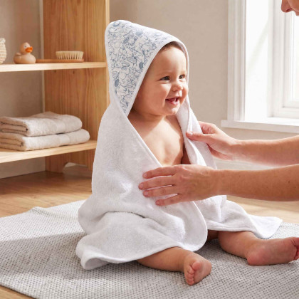 Hooded bamboo terry towel XKKO BMB 90x90 - Safari W/Mountain Spring