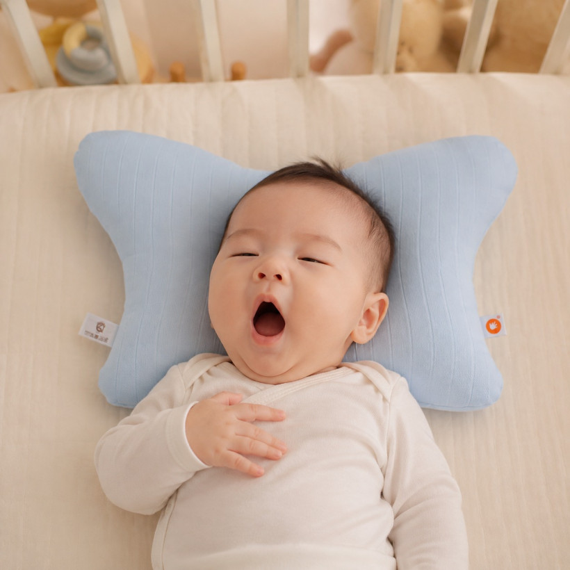 XKKO BMB Bamboo Muslin Pillow - Baby Blue