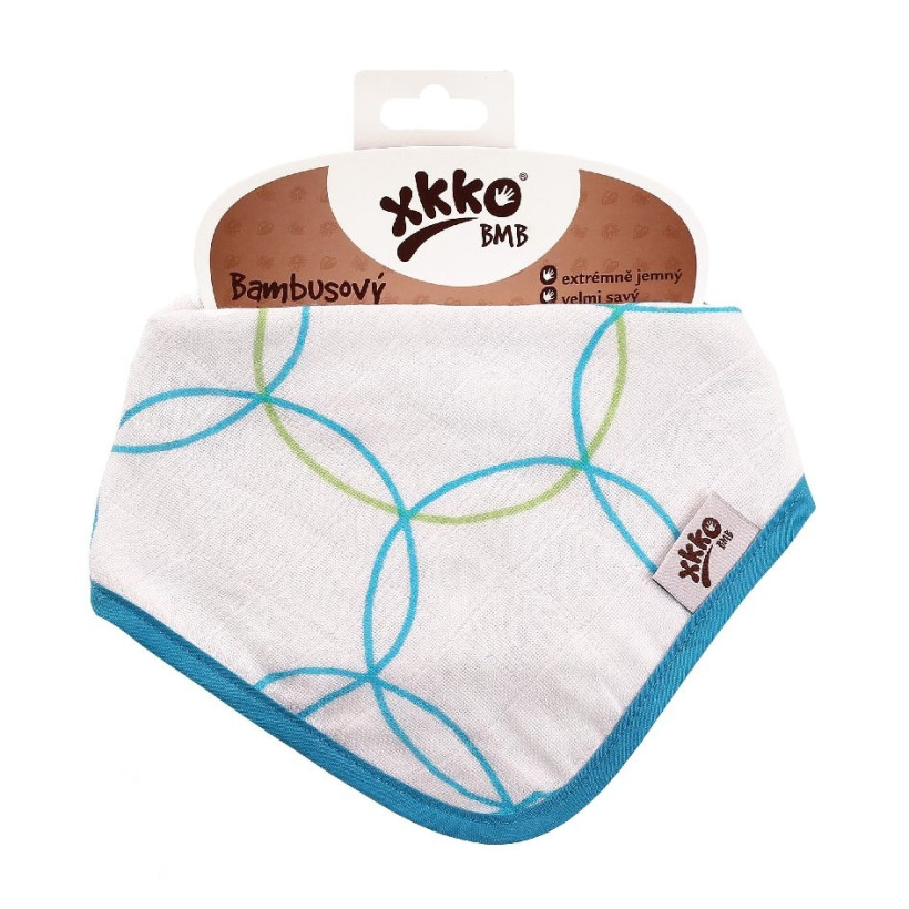 Bamboo bandana XKKO BMB - Cyan Circles